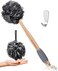 Slick Solutions Slick- Loofah with Handle, Loofah Back Scrubber, Back Loofah, Loofah Brush with Long Handle, Loofah on A Stick, Shower Loofah with Handle, Shower Supplies, Loofah Scrubber, Loofah Back