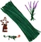 Zlulary 100 Pieces Pipe Cleaners Chenille Stem, Solid Color Pipe Cleaners Set for Pipe Cleaners DIY Arts Crafts Decorations, Chenille Stems Pipe Cleaners (Green.