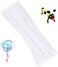 Zlulary 100 Pieces Pipe Cleaners Chenille Stem, Solid Color Pipe Cleaners Set for Pipe Cleaners DIY Arts Crafts Decorations, Chenille Stems Pipe Cleaners (White.
