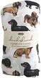 Mud Pie Dachshund Print Baby Swaddle Blanket, 47" x 47".