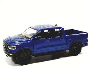 Kinsmart Dodge Ram 2019 Navy Blue 1500 Pickup Truck1/46 O Scale Diecast Truck.