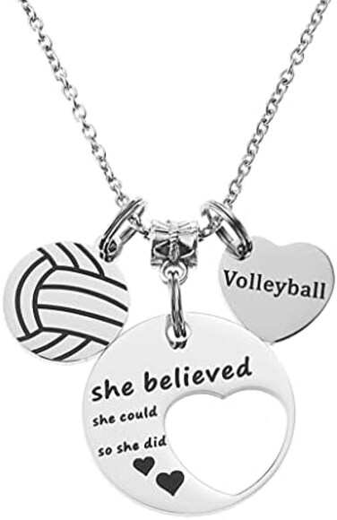 FYXYZ Volleyball Gifts Volleyball Necklace for Women Team Sport Necklace.