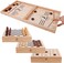 Juegoal 4-in-1 Wooden Fast Sling Puck Set for Kids and Adults, Chess, Checkers, Tic Tac Toe Games, Travel Portable Folding Tabletop Chess Board Game Sets, Interactive Families Toys.