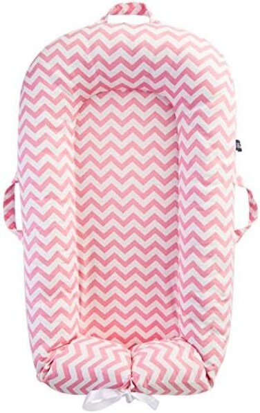 IBraFashion Newborn Lounger Cover - Dock a tot Covers Only 100% Cotton Co Sleeping Nest Sleep Pod Extra Replacement Cover Girls (Fits Dockatot Deluxe(Pink Chevron.