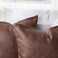 YAERTUN Set of 2 Faux Leather Decorative Throw Pillow Covers Modern Solid Outdoor Cushion Covers Cases Luxury Pillowcases for Couch Sofa Bed 16x16 Inches Dark Brown.