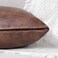 YAERTUN Set of 2 Faux Leather Decorative Throw Pillow Covers Modern Solid Outdoor Cushion Covers Cases Luxury Pillowcases for Couch Sofa Bed 16x16 Inches Dark Brown.
