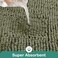 HOMEIDEAS Bathroom Rugs Set 2 Pieces, Ultra Soft Non Slip Absorbent Chenille Toilet Bath Mat Set (Sage Green.