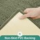 HOMEIDEAS Bathroom Rugs Set 2 Pieces, Ultra Soft Non Slip Absorbent Chenille Toilet Bath Mat Set (Sage Green.