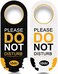 psler 4 Pack Do Not Disturb Door Hanger Sign Funny, Meeting in Progress Door Sign Black and White Ideal for Therapy, Sleeping, Session in Progress,Spa Treatment, 8. 86X3. 35 inches PVC Hanging Sign.