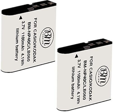 BM Premium 2 Pack of LB-060 Batteries for Kodak PixPro AZ251, AZ361, AZ362, AZ365, AZ421, AZ422, AZ425, AZ501, AZ521, AZ522, AZ525, AZ526, AZ527, AZ528 Cameras.