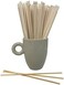 KingSeal Individually Paper Wrapped Bamboo Coffee Stir Sticks, 7 inches, Square End, 100% Renewable and Biodegradable - 1 Box of 500 Stirrers.