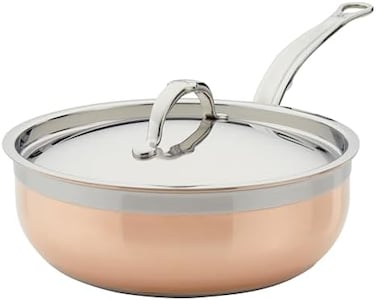 Hestan CopperBond Collection - 100% Pure Copper Essential Pan, Induction Cooktop Compatible, 3. 5 Quart.