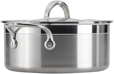 Hestan ProBond - Professional Clad Stainless Steel Soup Pot, 3 Quart, Induction Compatible.