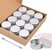 Sopito Aluminum Tin Cans, 24PCS 1/2 Oz Metal Round Tins Containers DIY Hand Cream Lip Balm Tins Small Empty Storage Travel Tin Jars for Candles, Salve, Cosmetics, Spice.