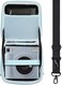 حقيبة حمل صلبة من Aenllosi متوافقة مع كاميرا Fujifilm Instax Square SQ40/SQ1 الفورية، جيب شبكي لفيلم Fujifilm Instax Square وكابل الشحن (أزرق من الداخل).