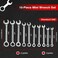 SPEEDWOX Mini Combination Wrench Set SAE Ignition Wrenches 10 Pcs Mini Wrench Set Standard 5/32-7/16" Open and Box End Small Wrench Set with Portable Canvas Bag for Assembling Furniture.