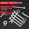 SPEEDWOX Mini Combination Wrench Set SAE Ignition Wrenches 10 Pcs Mini Wrench Set Standard 5/32-7/16" Open and Box End Small Wrench Set with Portable Canvas Bag for Assembling Furniture.