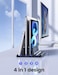 VAYDEER Vertical Laptop Stand for Desk, Dual Slots Plastic Laptop Holder with Space Saving 4-in-1 Design, Adjustable Laptop Stand Supports MacBook, Chromebook, Surface, Dell.
