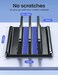 VAYDEER Vertical Laptop Stand for Desk, Dual Slots Plastic Laptop Holder with Space Saving 4-in-1 Design, Adjustable Laptop Stand Supports MacBook, Chromebook, Surface, Dell.