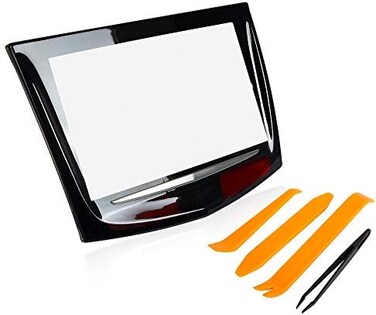 RANSOTO Replacement Touch Screen Display Protector With Free Trim Removal Tool Compatible with 2013-2017 Cadillac CUE ATS Escalade SRX XTS CTS CTS-V Replace Part Number 20867046, 22912609.