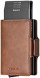 VULKIT Credit Card Holder RFID Blocking Leather Automatic Pop Up Wallet Slim Money Clip Wallet Double Card Case for Men and Women.