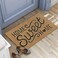 AAZZKANG Brown Welcome Mats for Front Door Home Sweet Home Door Mat Outdoor Indoor with Non Slip Rubber Backing Ultra Absorb Mud Easy Clean Heavy Duty Doormat.