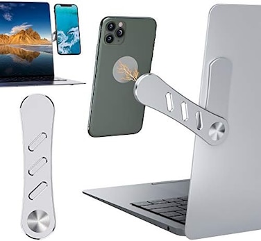DK177 Adjustable Laptop Stand, Laptop Phone Holder, Laptop Side Mount Clip, Computer Monitor Expansion Bracket, Slim Portable Foldable Smartphone Stand. Improve Office Efficiency.