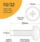 Kraftex 10/32 Rack Screws Carbon Steel with Nylon Rack Washers (50 Setsfor Server Rack Mounts, Audio Racks, Mounting Hardware and Rack Rails. Rackmount Equipment for Recording Studios and Shelf Racks.