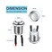 Gebildet 5 Pcs Prewired Waterproof Push Button Momentary Stainless Steel Push Button On Off 12mm 2A 12V/24V/125V/250V AC (High Head.