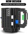 DAYMOO Build-on Bricks Coffee Mug, Funny Cups, Creative DIY Coffee Cups, Building Block Cup, Children, Gift Ideas for Men and Children, Black.