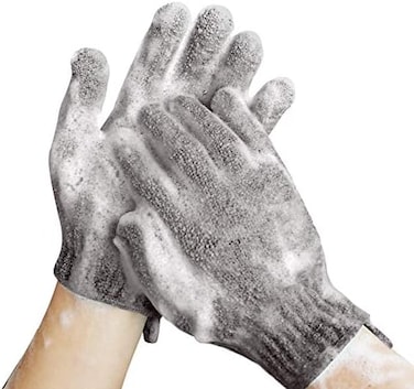 MIG4U Shower Exfoliating Scrub Gloves, Bathing Gloves Body Wash Dead Skin Removal Deep Cleansing Sponge Loofah for Women Men.