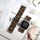 سوار ساعة PENKEY قابل للتعديل ومرن، متوافق مع Fitbit Versa/Versa 2/Versa Lite إصدار خاص للنساء والرجال، سوار معصم من النايلون المطاطي لساعة Fitbit Versa الذكية (بني بنقشة جلد النمر).