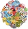 Harsgs 60pcs Random Assorted Styles Embroidered Patches, Bright Vivid Colors, Sew On/Iron On Patch Applique for Clothes, Dress, Hat, Jeans, DIY Accessories.