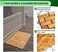 ZPirates Natural Bamboo Wood Bath Mat - Foldable, X Large, Long (18x34 Inch WxL- Rubber Padded Bottom, Floor Accessories for Bathroom, Sauna, Spa and Bathtub Rooms.