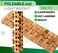 ZPirates Natural Bamboo Wood Bath Mat - Foldable, X Large, Long (18x34 Inch WxL- Rubber Padded Bottom, Floor Accessories for Bathroom, Sauna, Spa and Bathtub Rooms.