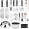Yekale Griddle Accessories Kit, 135 Pcs Griddle Grill Tools Set for Blackstone and Camp Chef, Professional Grill BBQ Spatula Set with Basting Cover, Spatula, Scraper, Bottle, Tongs, Egg Ring.