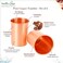 SoulGenie HealthAndYoga qCup Pure Copper Tumblers for Drinking - Ayurvedic Health Pure Copper Cups &ndash; 2 pcs. set - 250 ml. (8 fl oz(Plain.
