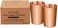 SoulGenie HealthAndYoga qCup Pure Copper Tumblers for Drinking - Ayurvedic Health Pure Copper Cups &ndash; 2 pcs. set - 250 ml. (8 fl oz(Plain.
