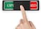 K KitchenTour Open Sign For Bussiness Door, Open Closed Slide Door Sign for Office Store Private Studio Surgery and Clincs ,Privacy Slider Door Indicator with Clear, BoldColored Text -Black.