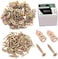 Keadic 100 Pieces 12 x 30mm Drywall Self-Drilling Anchors with Screws Kit, No Drill or Holes in Wall, Hangs up to 66 lbs.