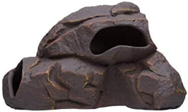 ديكورات سيراميك لحوض السمك من Plecoceramics، كهف بيتا، ديكور حجري - ديكور مخبأ لحوض السمك لتربية أسماك السيكلد، ألعاب بيتا، مخبأ (صخور ماجما).