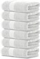 White Classic Luxury Hand TowelsCotton Hotel spa Bathroom Towel16x306 PackSilver&hellip;.