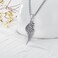 LOOVE Angel Wings Necklace 925 Sterling Silver Guardian Angel Pendant with 18" Chain, Charm Angel Jewelry Gifts for Women Girls.