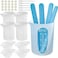 Nicpro Silicone Measuring Cup Set, 250 ml and 100 ml Mixing Cups, Mixing Rods, Silicone Cups, Pipettes, Finger Cots for Epoxy Resin, Moulds, Waxing, Easy to Clean.
