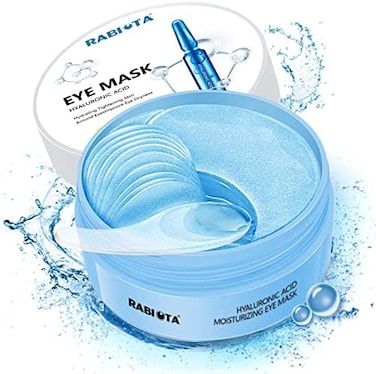 RABIOTA Under Eye Patches,30 pairs Hyaluronic Acid Anti-Aging Under Eye Mask, Collagen Under Eye Gel Pads for Dark Circles, Wrinkles, Fine Line, Puffiness (Blue.