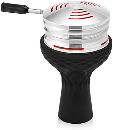 KITOSUN Hookah Bowl Rubber Silicone Bowl with Hurricane Crystal Core Perfect Work with Heat Management Devices Easy Clean Faster Heat Up Flavor Saver for Better Hookah Shisha Smoke Session.