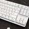 أغطية مفاتيح Gliging 135 Keys PBT يابانية بتصميم Cherry، لون أبيض بتقنية DYE-Sub، تصميم بسيط، مناسبة للوحة المفاتيح الميكانيكية.