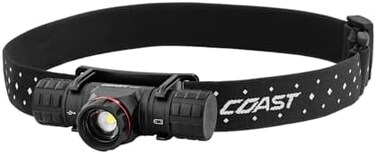 Coast XPH30R 1200 Lumen USB-C Rechargeable Dual Power Headlamp with Twist Focus Beam and Magnetic Base.