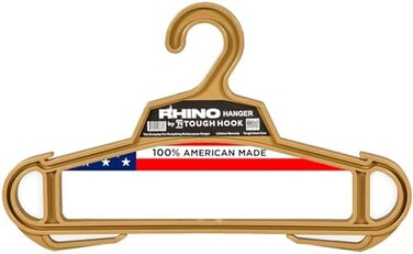 Tough Hook Rhino HangerThe Everyday for Everything HangerUSA Made200 lb Load CapacityPremium Professional Grade Large Heavy Duty Standard HangerUnbreakable Multipurpose All-Purpose (Tan.