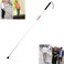 LAMOTIE Aluminum Folding Walking Cane Stick Reflective Red for The Blind or Visually Impaired Blind Cane Folds in 4 Sections.
